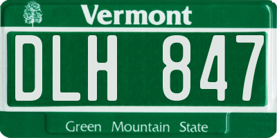 VT license plate DLH847