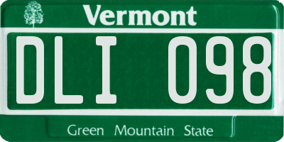 VT license plate DLI098