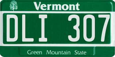 VT license plate DLI307