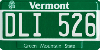 VT license plate DLI526