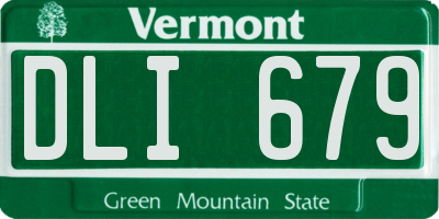VT license plate DLI679
