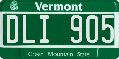 VT license plate DLI905