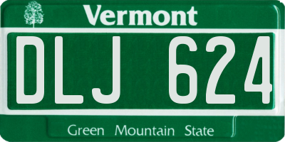 VT license plate DLJ624