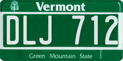 VT license plate DLJ712
