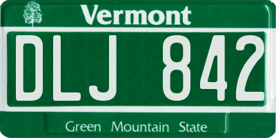 VT license plate DLJ842