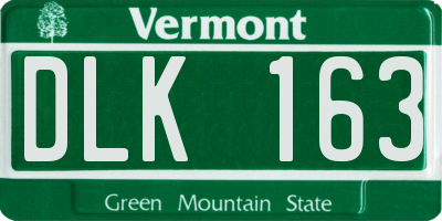 VT license plate DLK163