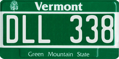 VT license plate DLL338