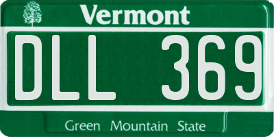 VT license plate DLL369
