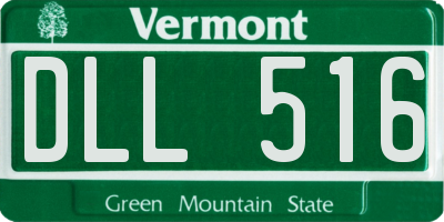 VT license plate DLL516