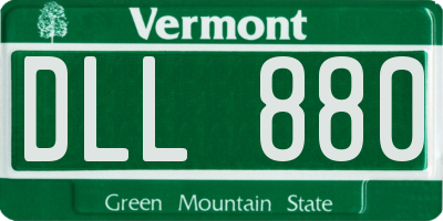 VT license plate DLL880