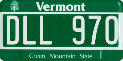 VT license plate DLL970