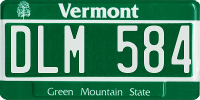 VT license plate DLM584
