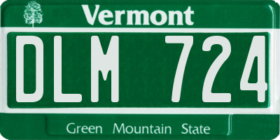 VT license plate DLM724