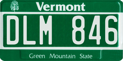 VT license plate DLM846
