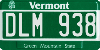 VT license plate DLM938