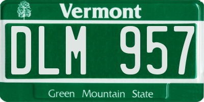 VT license plate DLM957