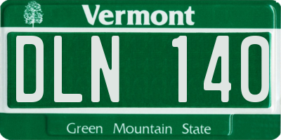 VT license plate DLN140