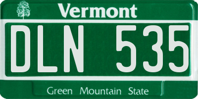 VT license plate DLN535