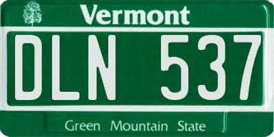VT license plate DLN537