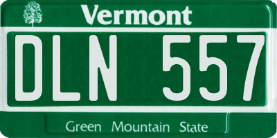 VT license plate DLN557