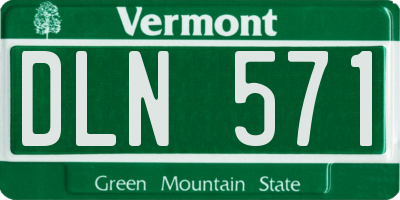VT license plate DLN571