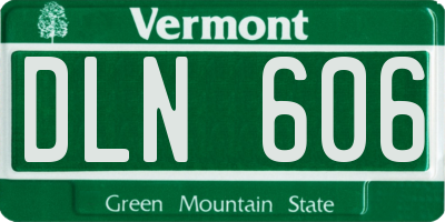 VT license plate DLN606