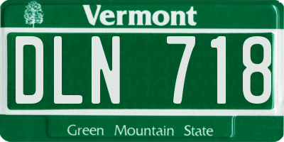 VT license plate DLN718