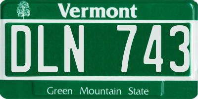 VT license plate DLN743