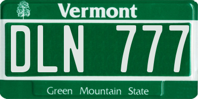 VT license plate DLN777