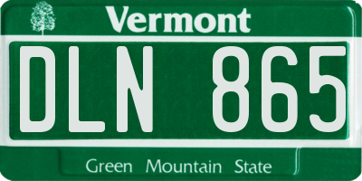 VT license plate DLN865