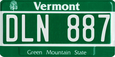 VT license plate DLN887
