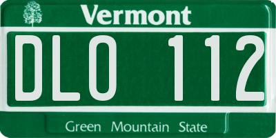 VT license plate DLO112
