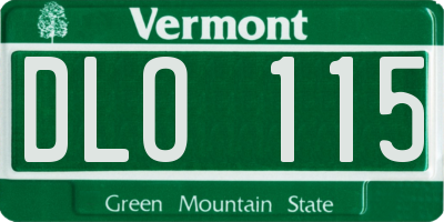 VT license plate DLO115
