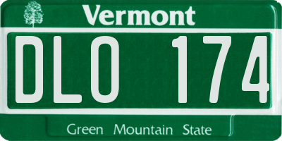 VT license plate DLO174