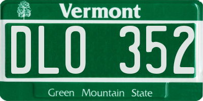VT license plate DLO352