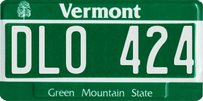VT license plate DLO424