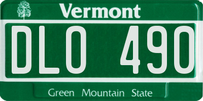 VT license plate DLO490