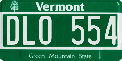 VT license plate DLO554
