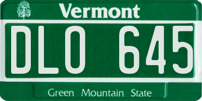 VT license plate DLO645