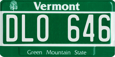VT license plate DLO646