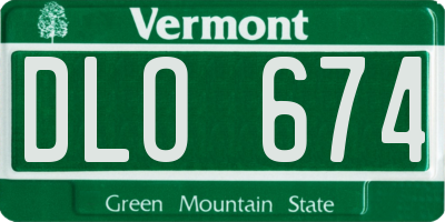 VT license plate DLO674