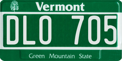 VT license plate DLO705