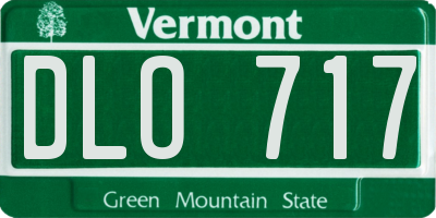 VT license plate DLO717