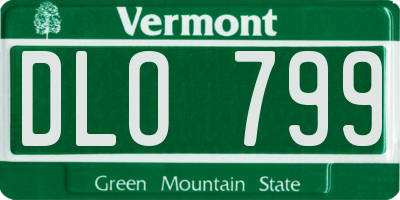 VT license plate DLO799