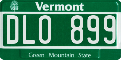 VT license plate DLO899
