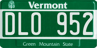 VT license plate DLO952