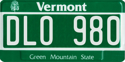 VT license plate DLO980
