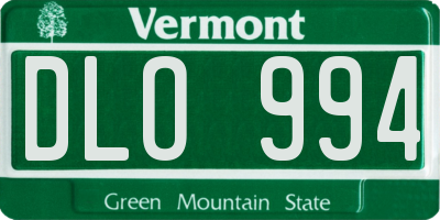 VT license plate DLO994