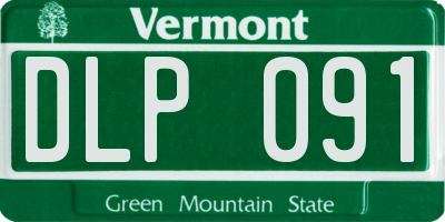 VT license plate DLP091