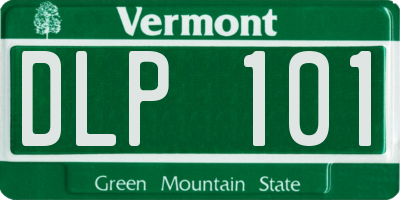 VT license plate DLP101
